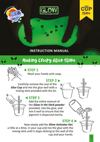 Creepy Alien Slime Kit for Kids 100% Safe & Non Toxic - EKT3684
