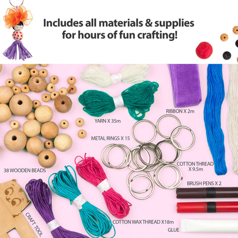 Keychain Dolls Diy Craft Kit | Make 15 Keychain - EKT3692