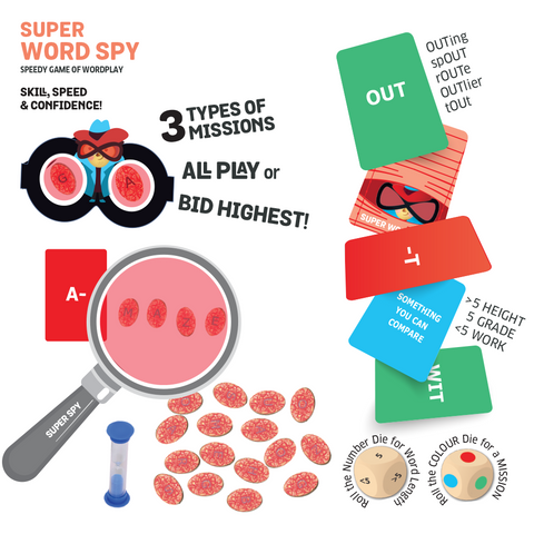 Detective Word Game | Speedy Game Of Word Play Comes With Decoder Glass - EKT3694