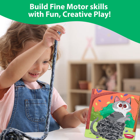 Creative Lacing – Furry Animal Theme Sensory Craft Activity - EKT3699