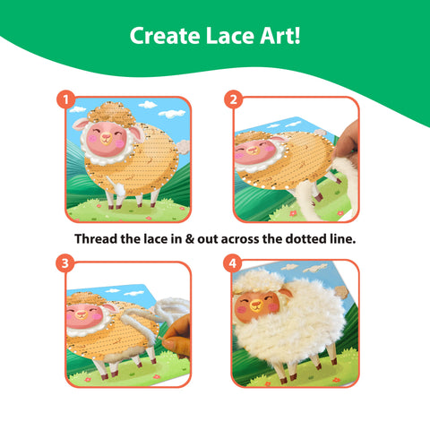 Creative Lacing – Furry Animal Theme Sensory Craft Activity - EKT3699