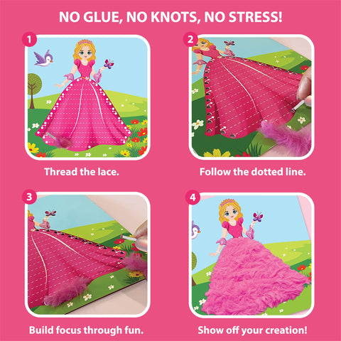 Creative Lacing – Princess & Unicorn Theme Sensory Craft Activity - EKT3700