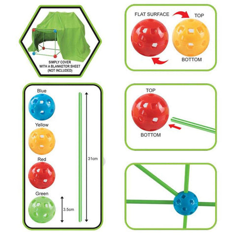Flyi Build & Play Tent - Kinds Creativity Game - EKT3709