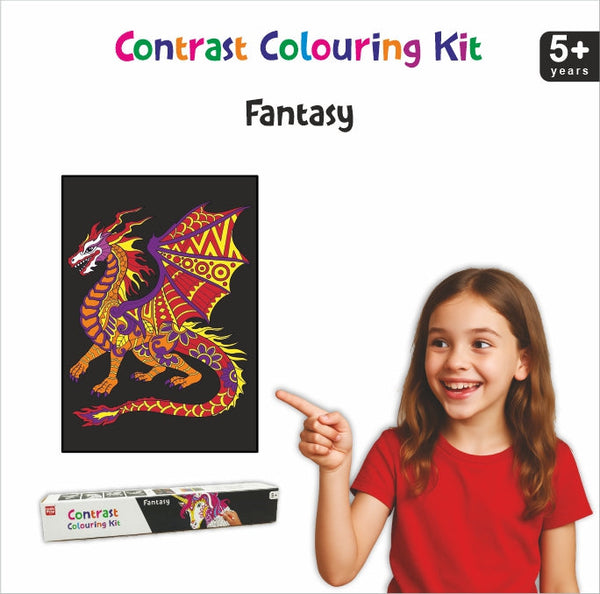 Doodle Coloring Kit - 4 *A3 Size Posters - Fantasy - EKT3714