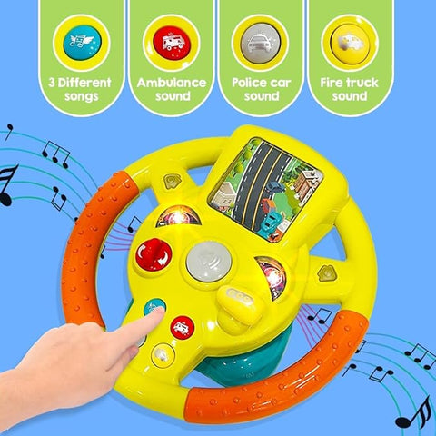 Musical Steering Wheel Toy for Kids - EKT3718