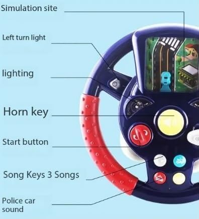 Musical Steering Wheel Toy for Kids - EKT3718