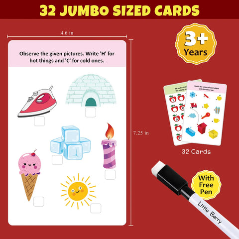 Write and Wipe Alphabet Jumbo Flash Cards | 32 Reusable Cards - EKT3723