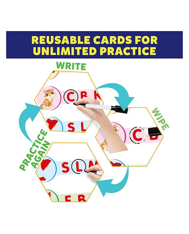 Write and Wipe Activity Jumbo Flash Cards | 32 Reusable Cards - EKT3724