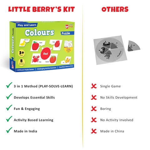 Play and Learn Puzzles - Colors | 5 Different Puzzle Games | Learning & Educational Toy - EKT3726