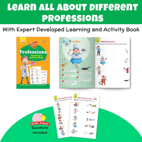 Play and Learn Puzzles - Professions | 5 Different Puzzle Games | Learning & Educational Toy - EKT3728