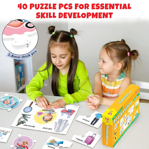 Play and Learn Puzzles - Professions | 5 Different Puzzle Games | Learning & Educational Toy - EKT3728