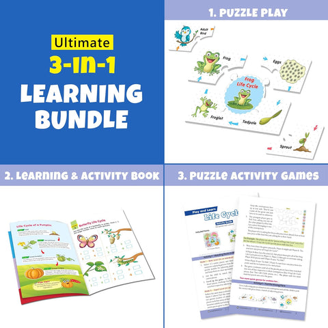 Play and Learn Puzzles - Life Cycle | 5 Different Puzzle Games | Learning & Educational Toy - EKT3730