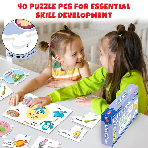 Play and Learn Puzzles - Life Cycle | 5 Different Puzzle Games | Learning & Educational Toy - EKT3730