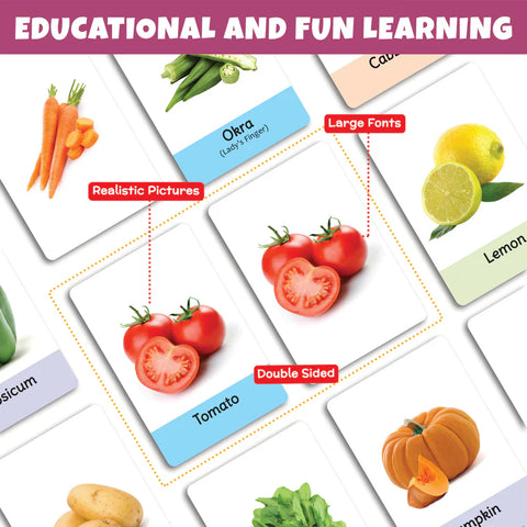 My First Vegetables Flash Cards | 36 Cards - EKT3734
