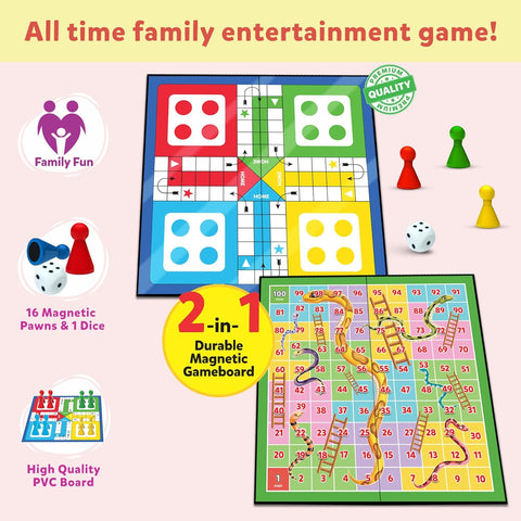 Magnetic Ludo and Snakes & Ladders - EKT3742