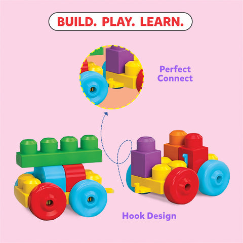 Alphabet & Number Learning Train | Mega Size Block Pieces - EKT3749