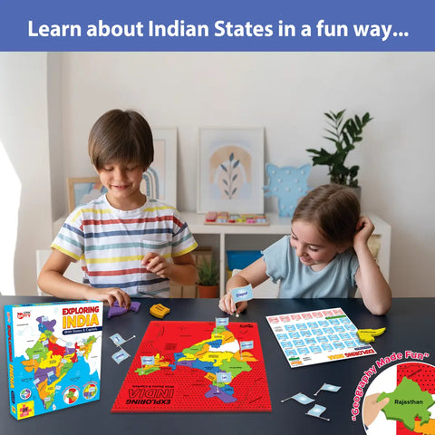 Exploring India With States & Capitals | 25 Foam Puzzle Pieces - EKT3750