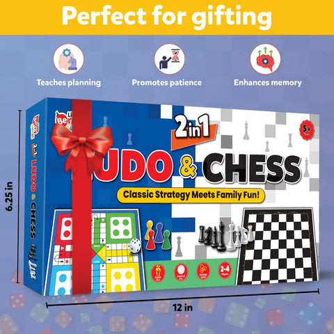 2 in 1 Ludo & Chess Junior - EKT3757