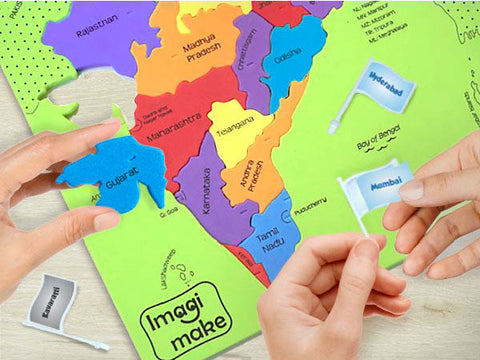 States with Capitals Map Puzzle | Learn about Capitals - EKT3765