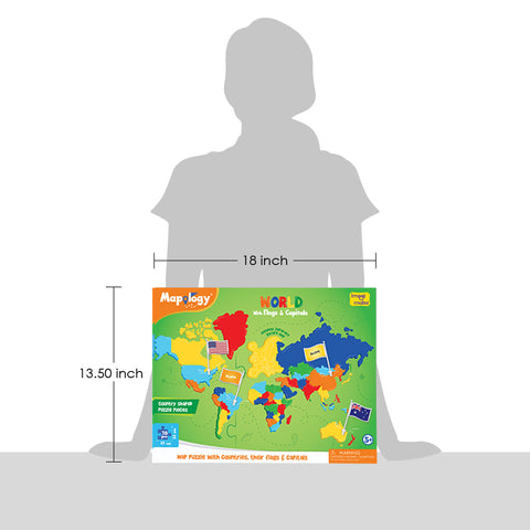 World with Flags &Capitals  Map Puzzle | Learn About World - EKT3767