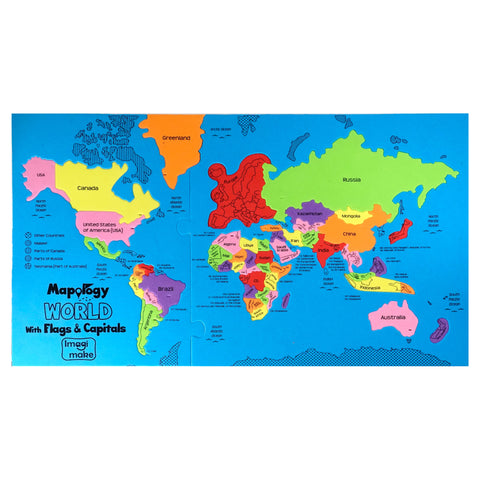 World with Flags &Capitals  Map Puzzle | Learn About World - EKT3767