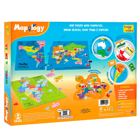 World & India Map Puzzle | Learn About World & India - EKT3768