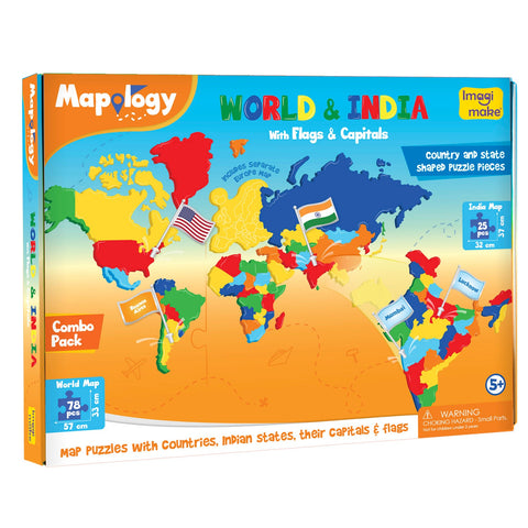 World & India Map Puzzle | Learn About World & India - EKT3768