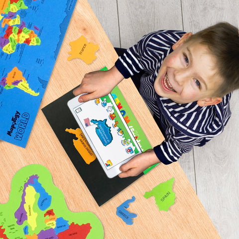World Map AR Puzzle | Mobile App - EKT3771