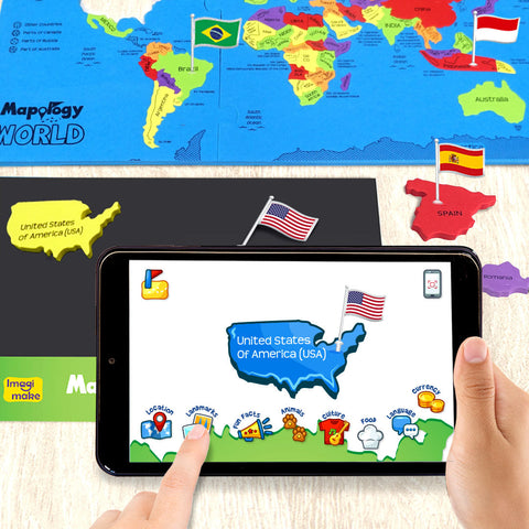 World Map AR Puzzle | Mobile App - EKT3771