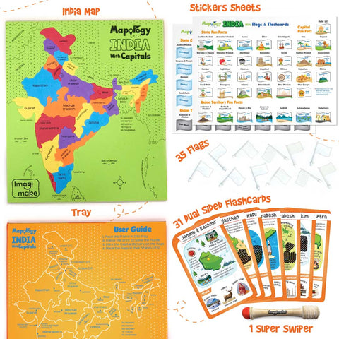 INDIA Flags with Flash Cards | Discover states of India - EKT3773