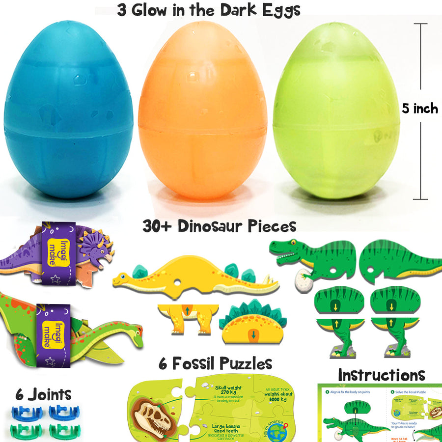 Glow in the Dark Dino & Eggs |  - EKT3774