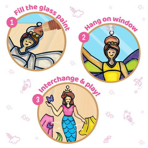 DIY Art - Princess | Shining Glass Paint - EKT3779