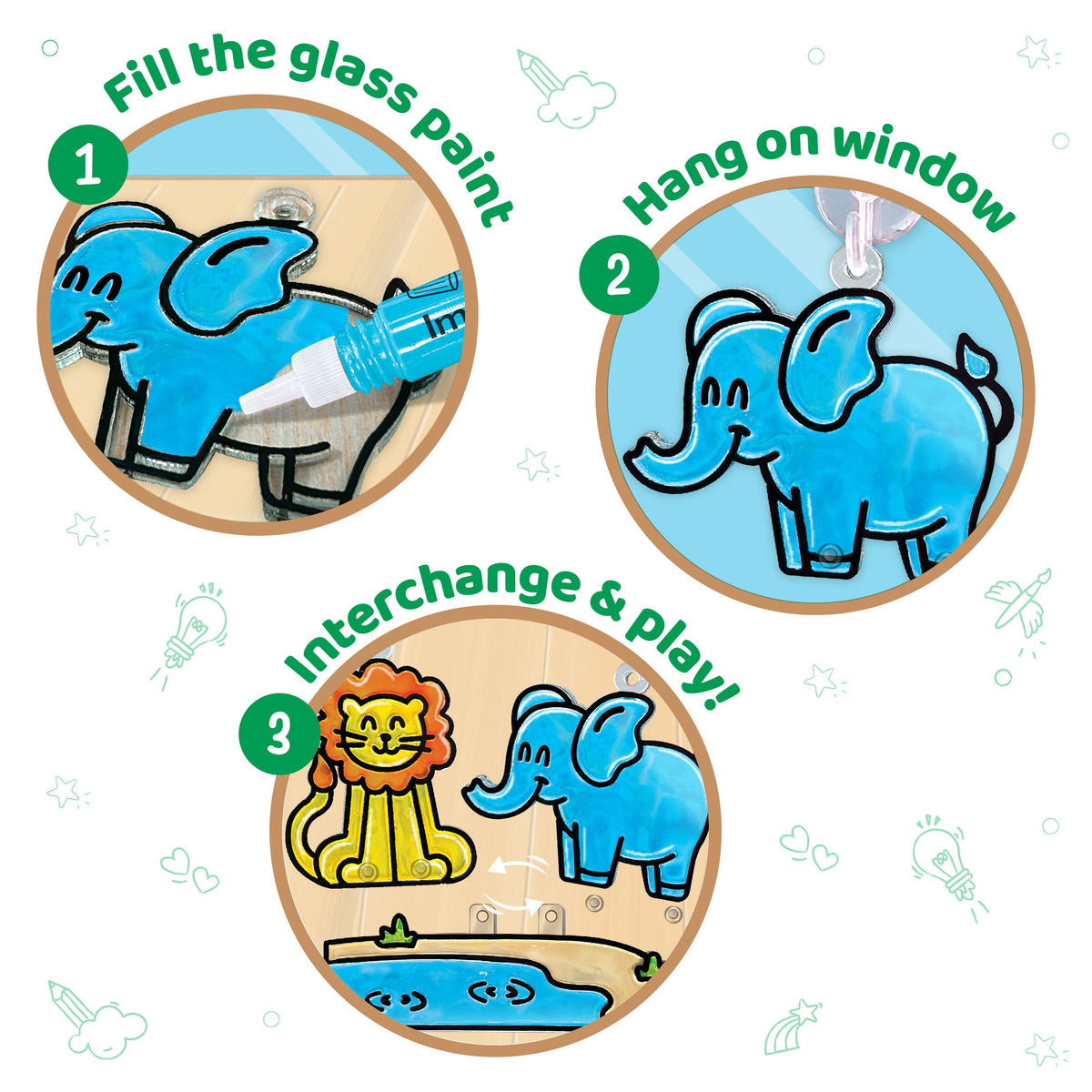 DIY Art - Jungle | Shining Glass Paint - EKT3781