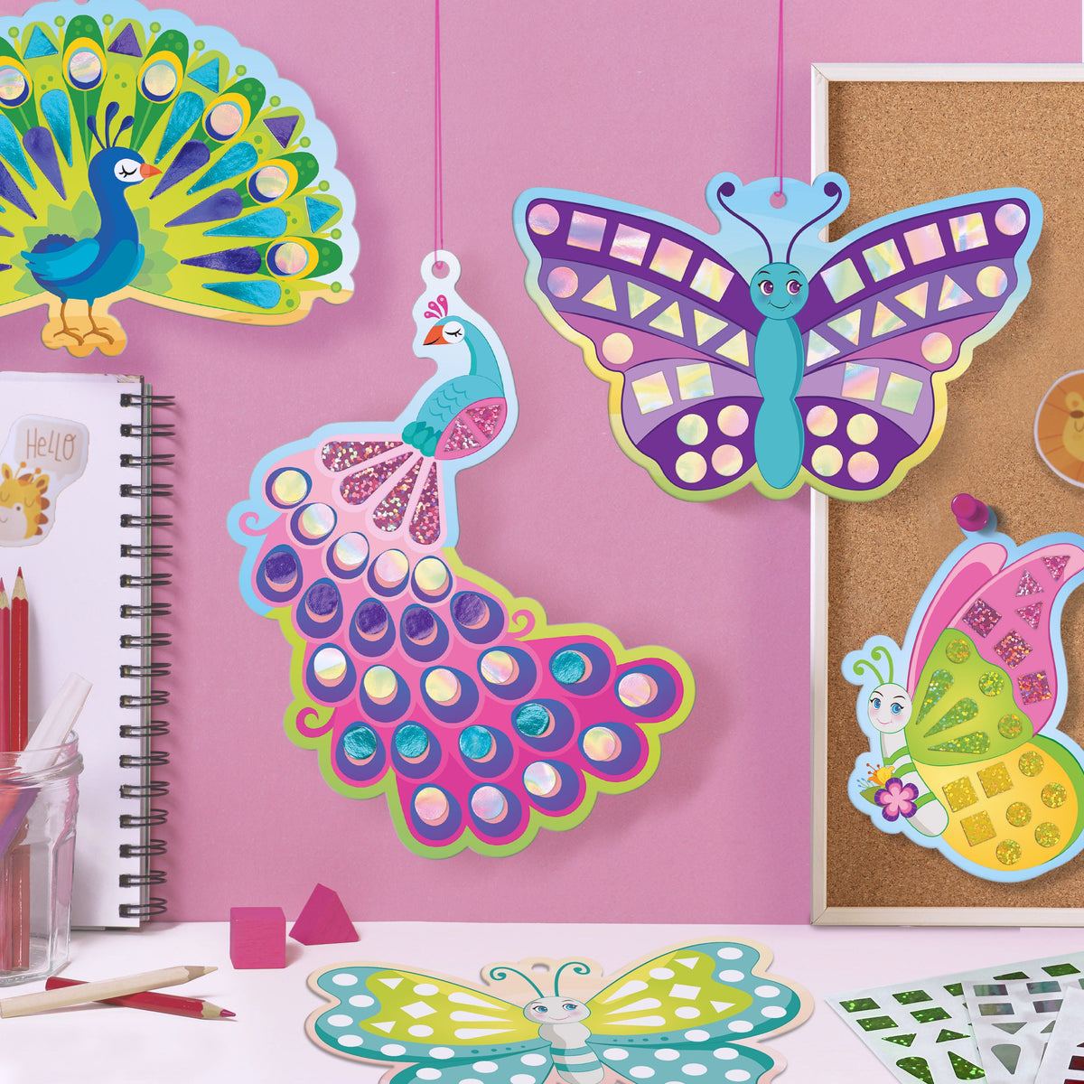 DIY Mirror Mosaic - Butterfly & Peacock - EKT3782