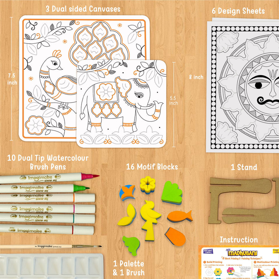 DIY Madhubani Kit | Intermediate Pattern & Techniques - EKT3787