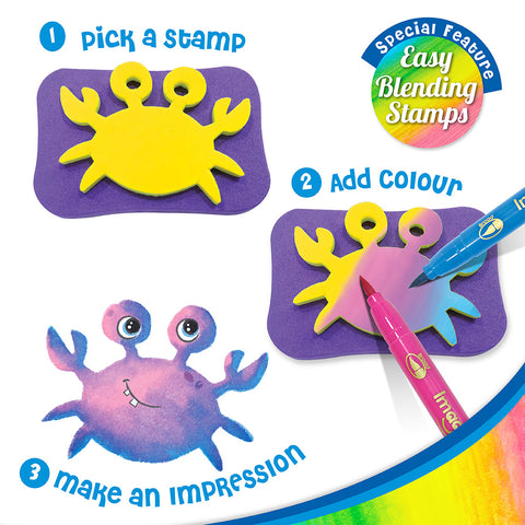 DIY Stamp Art - Ocean | Wash & Reuse Mess Free Fun - EKT3792