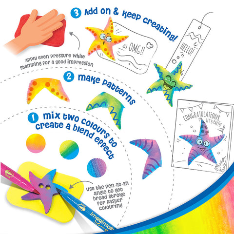 DIY Stamp Art - Ocean | Wash & Reuse Mess Free Fun - EKT3792