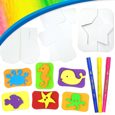 DIY Stamp Art - Ocean | Wash & Reuse Mess Free Fun - EKT3792