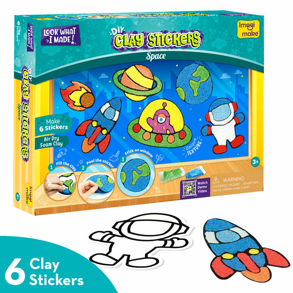 DIY Clay Stickers - Space | Air Dry Foam Clay - EKT3794