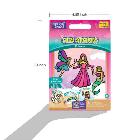 DIY Clay Stickers - Mini Princess | Air Dry Foam Clay - EKT3797