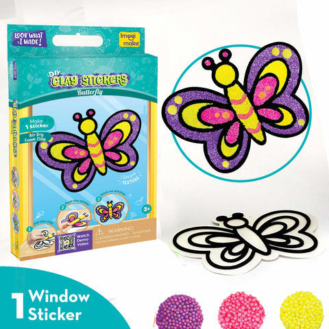 DIY Clay Stickers - Butterfly | Air Dry Foam Clay - EKT3798