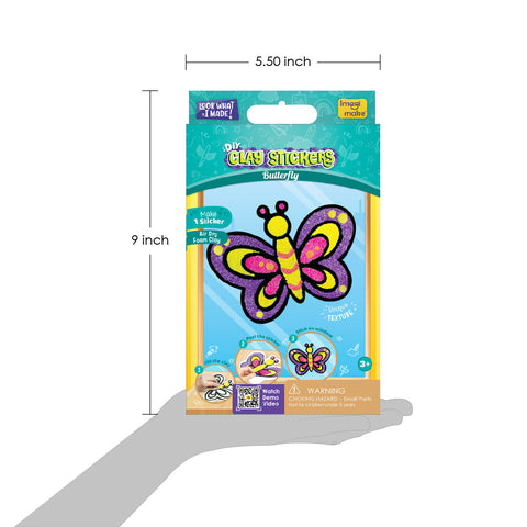 DIY Clay Stickers - Butterfly | Air Dry Foam Clay - EKT3798