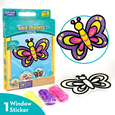 DIY Clay Stickers - Butterfly | Air Dry Foam Clay - EKT3798