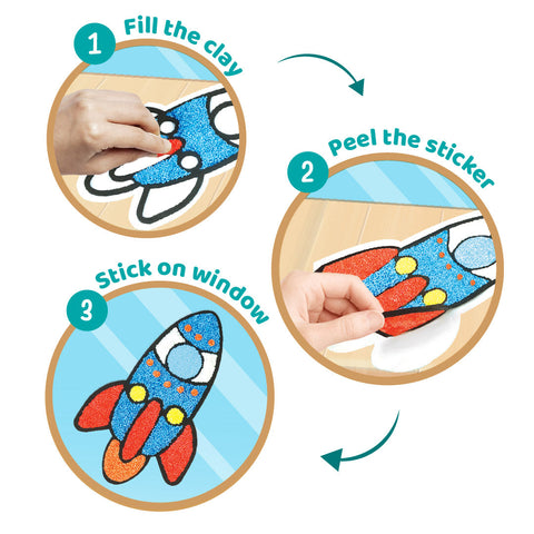 DIY Clay Stickers - Rocket | Air Dry Foam Clay - EKT3799