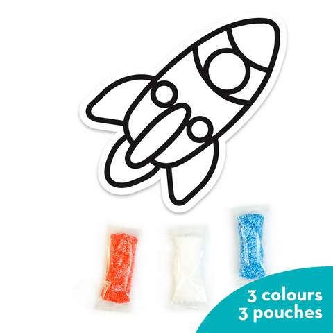 DIY Clay Stickers - Rocket | Air Dry Foam Clay - EKT3799