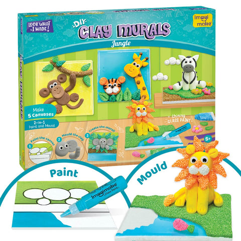 DIY Clay Murals - Jungle | Make 5 Canvases - EKT3800