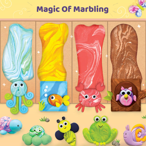 DIY Magic Clay - Marbling Animals |ÊColour Your Own Clay - EKT3803