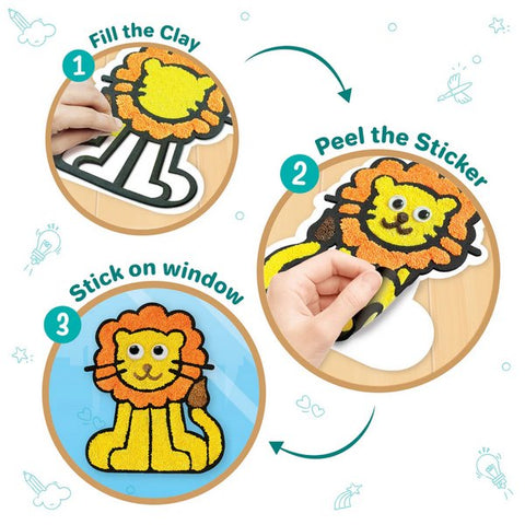 DIY Clay Stickers - Animals | Make 2 Stcikers - EKT3807