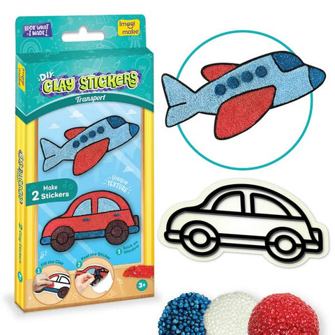 DIY Clay Stickers - Transport | Make 2 Stcikers - EKT3808