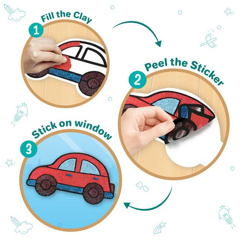 DIY Clay Stickers - Transport | Make 2 Stcikers - EKT3808